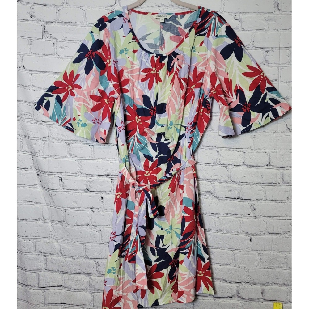 The Pioneer Woman Floral Bell Sleeve Tie Waist Dress XL Multicolor Tropical